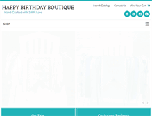 Tablet Screenshot of happybirthdayboutique.com